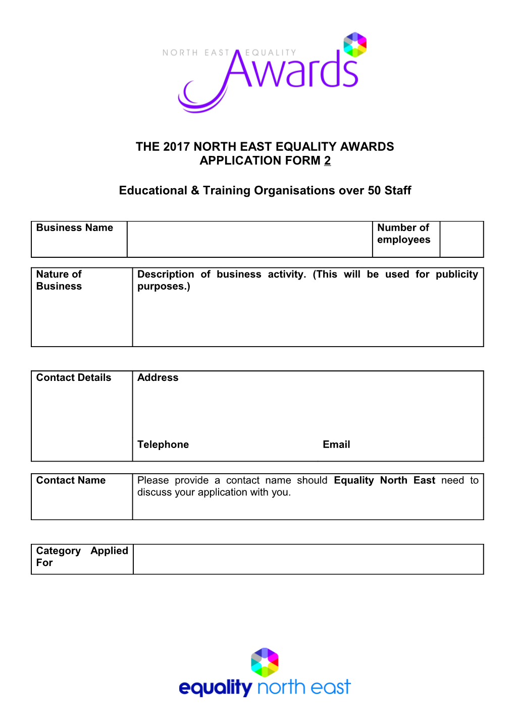 The 2017 North East Equality Awards