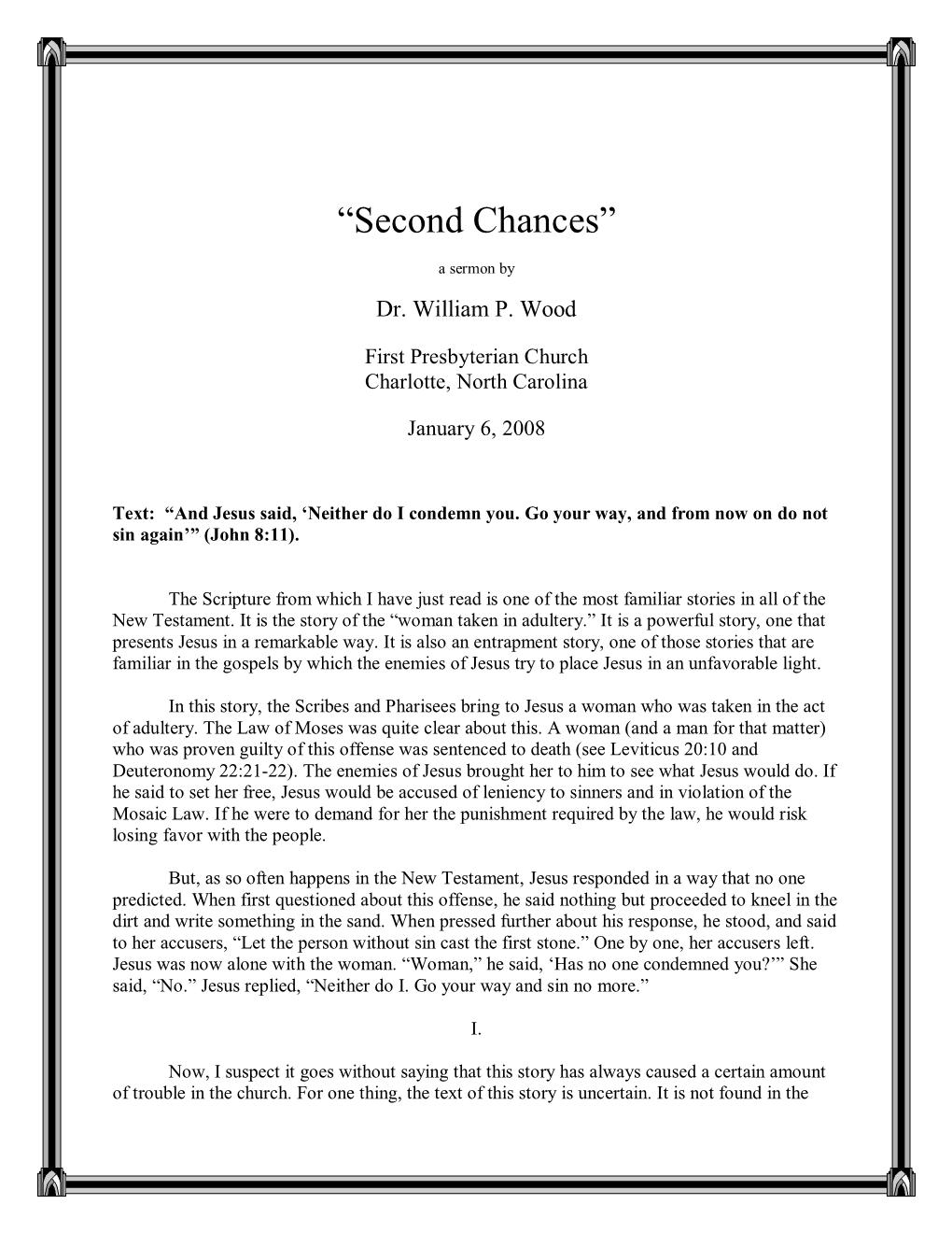 “Second Chances”