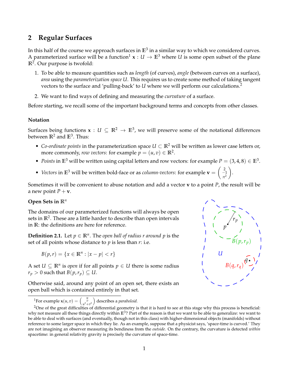 2 Regular Surfaces