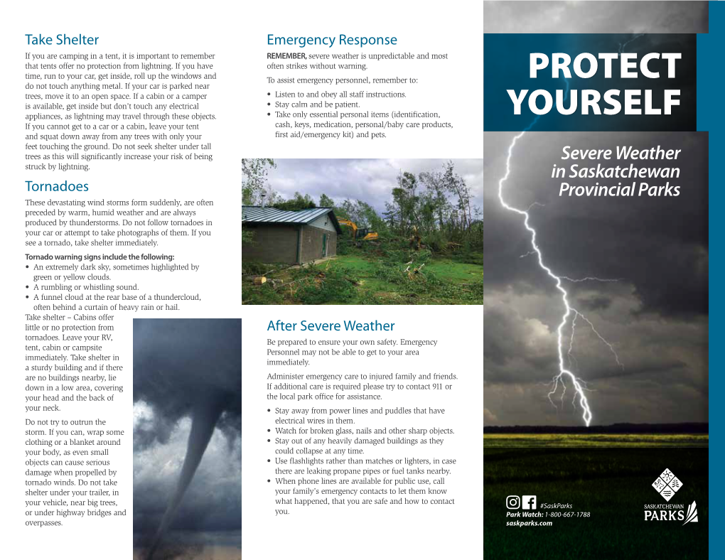 Severe Weather Is Unpredictable and Most That Tents Offer No Protection from Lightning