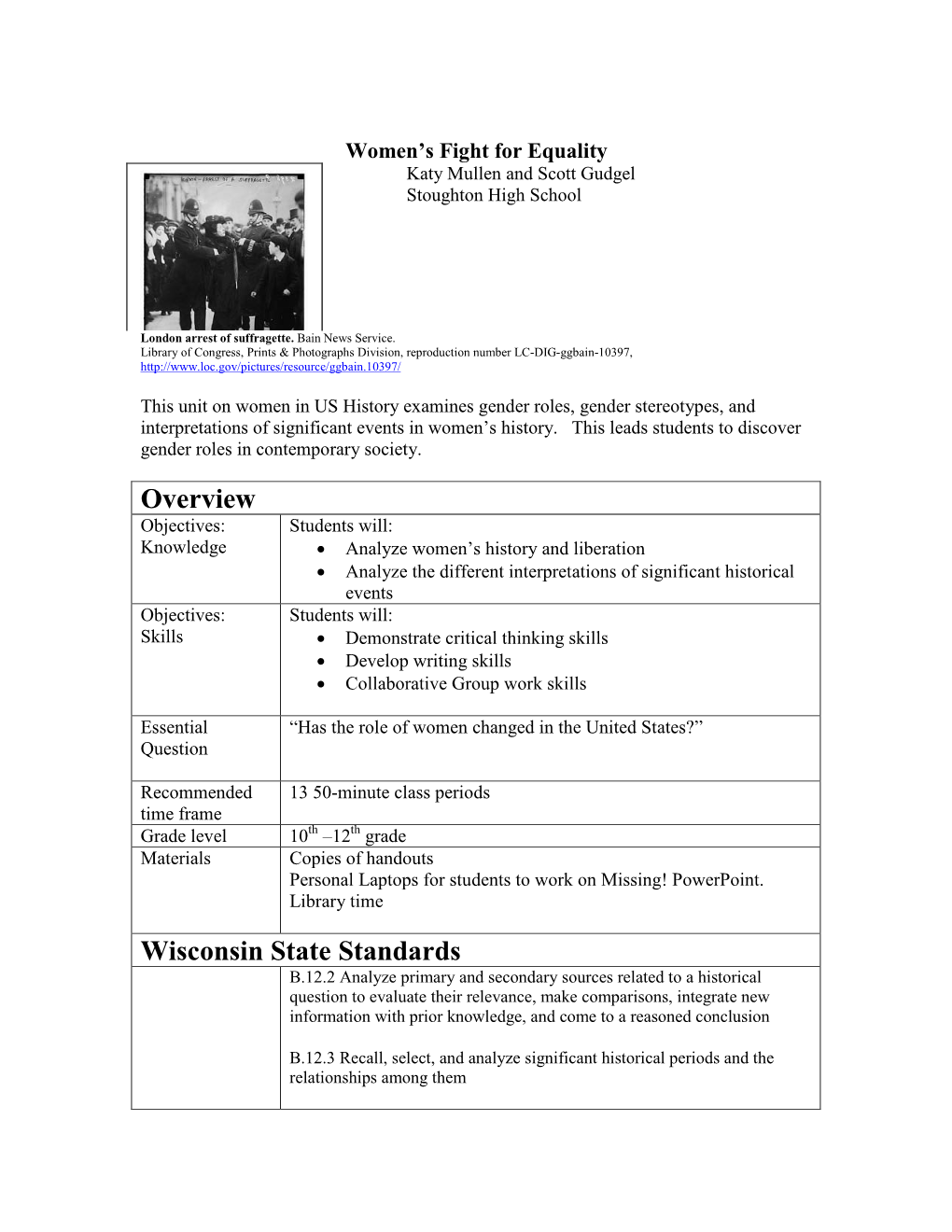 Creating a Primary Source Lesson Plan