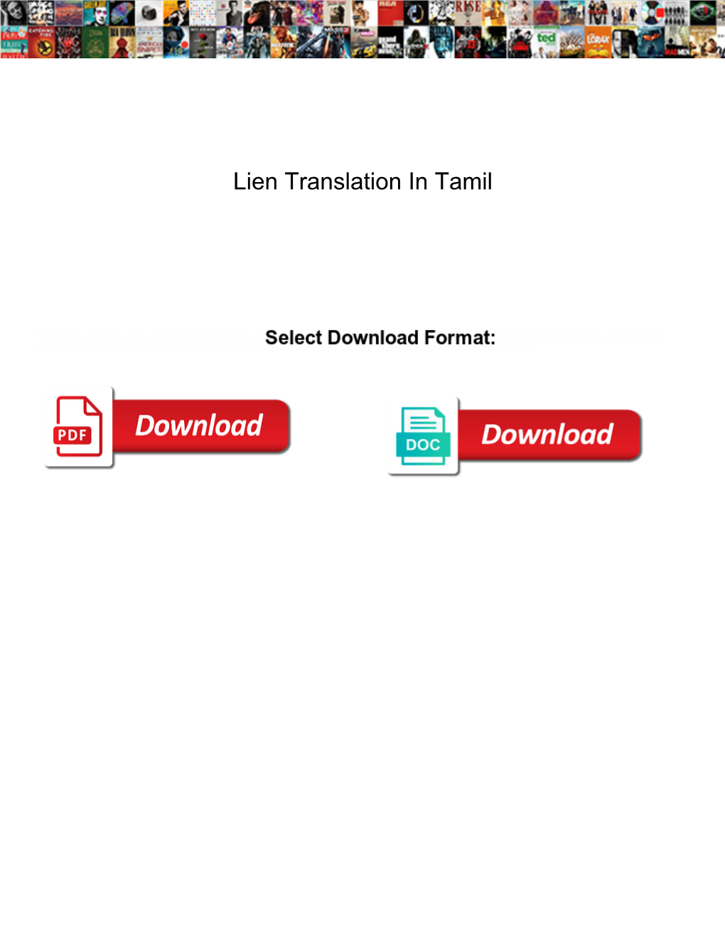 Lien Translation in Tamil