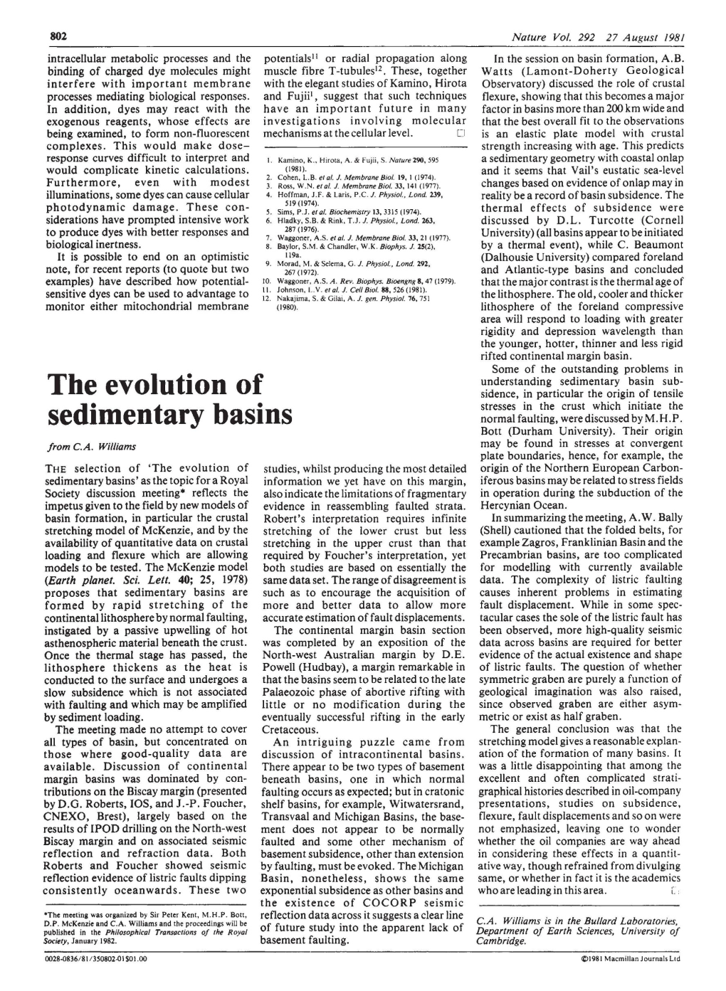 The Evolution of Sedimentary Basins