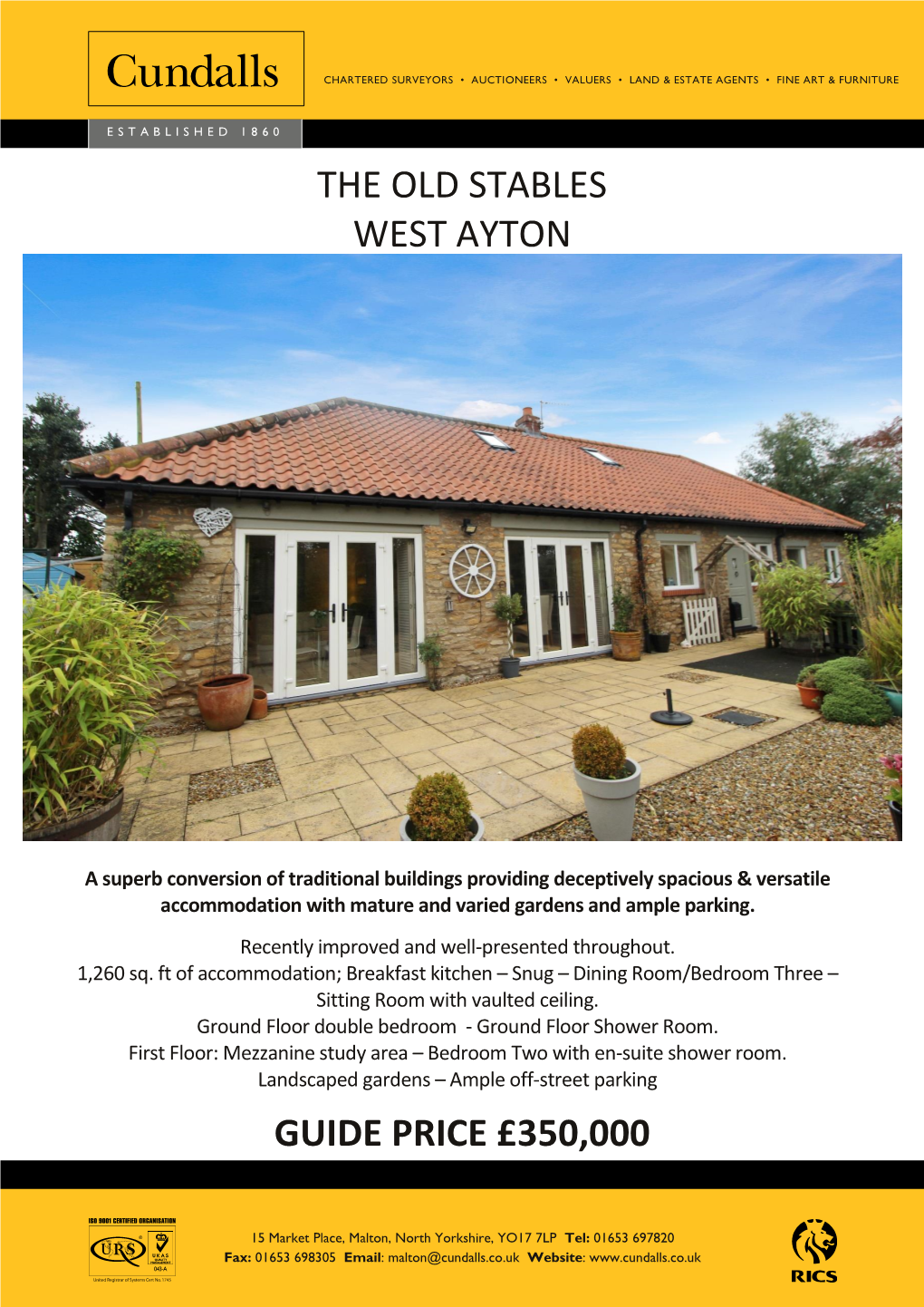 The Old Stables West Ayton Guide Price £350,000