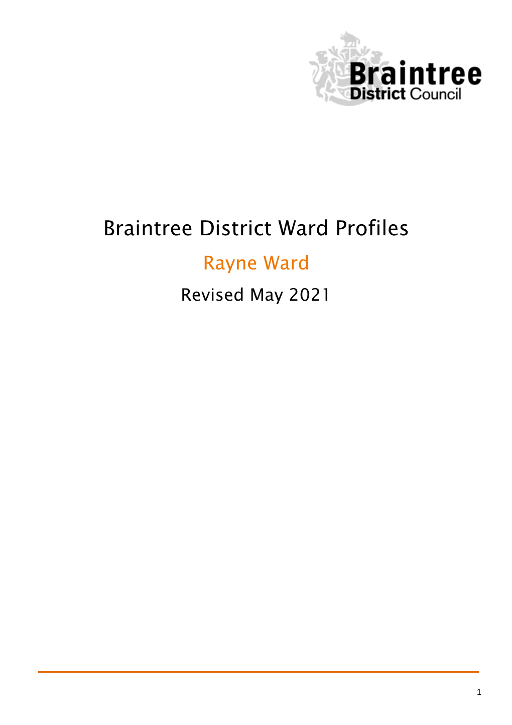 Braintree District Ward Profiles Rayne Ward Revised May 2021