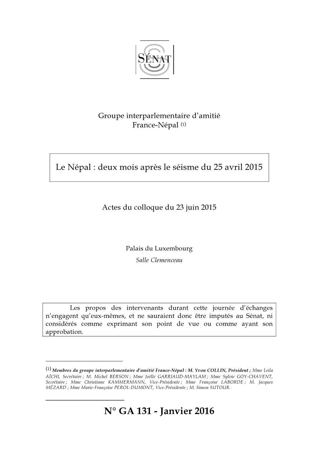 Le Népal : Deux Mois Après Le Séisme Du 25 Avril 2015