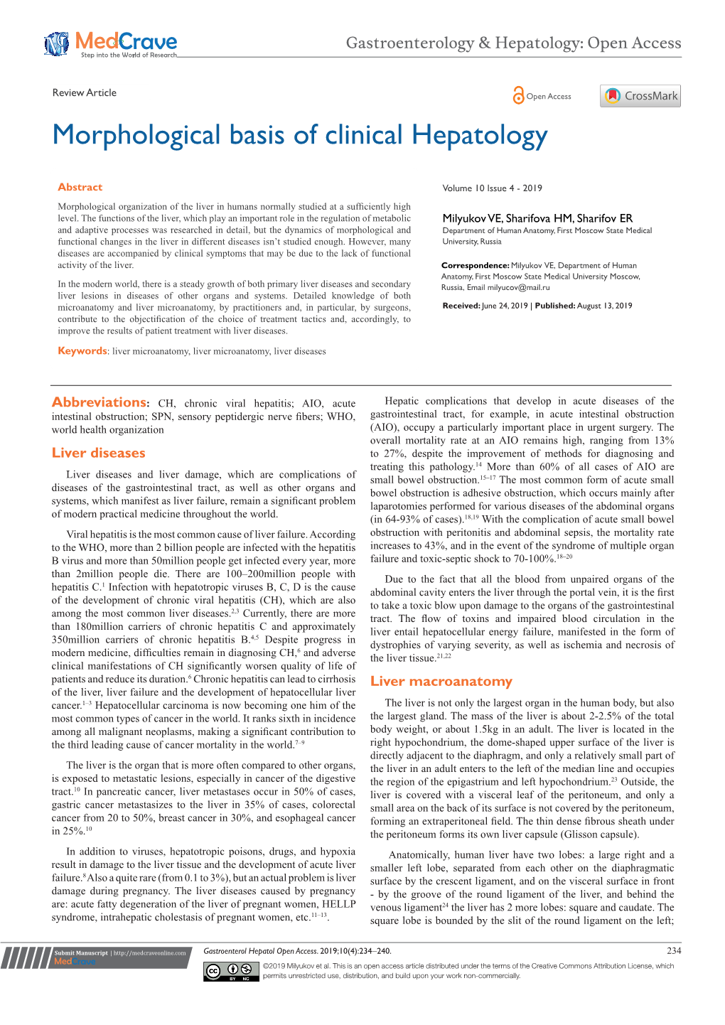 Morphological Basis of Clinical Hepatology;