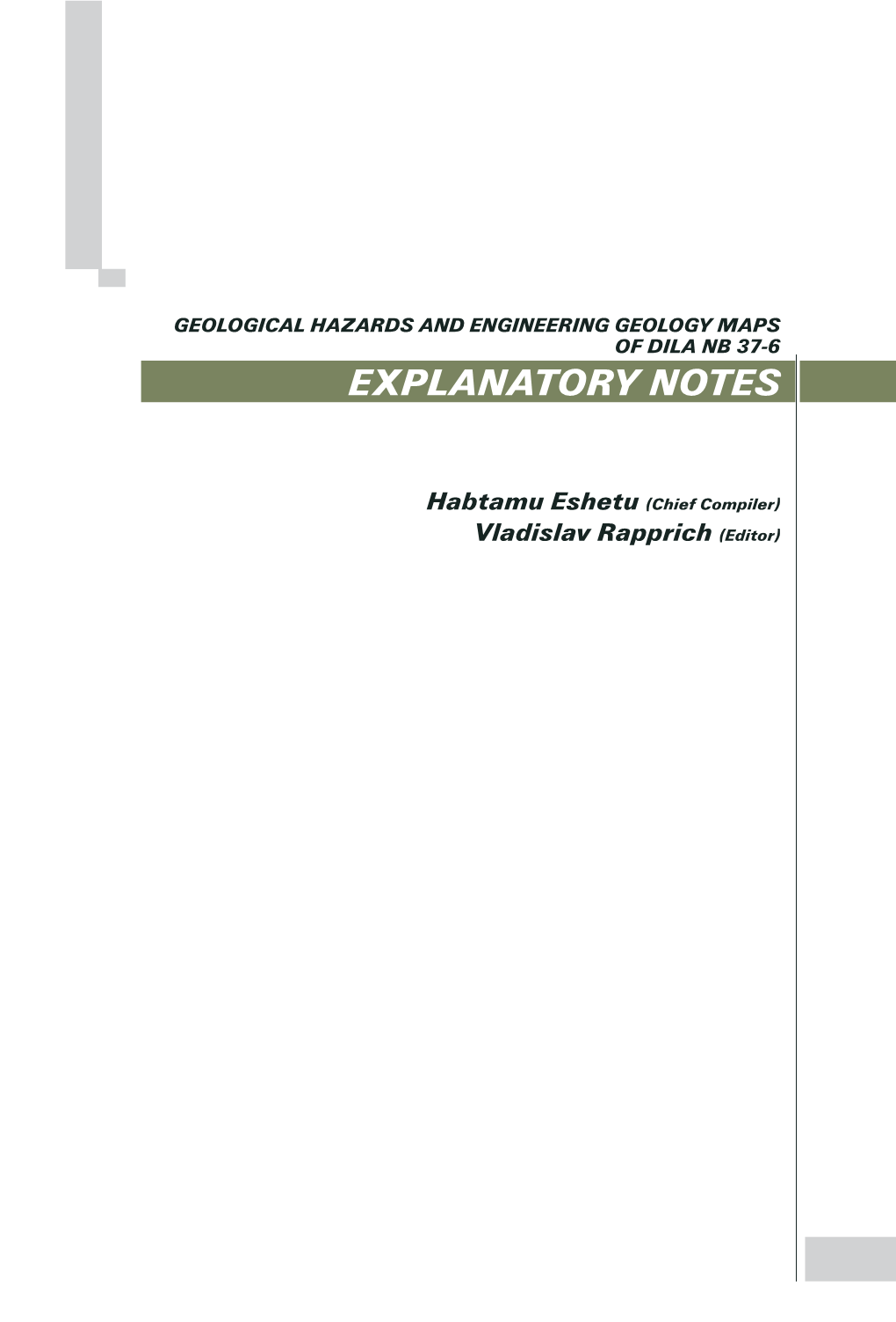 Explanatory Notes