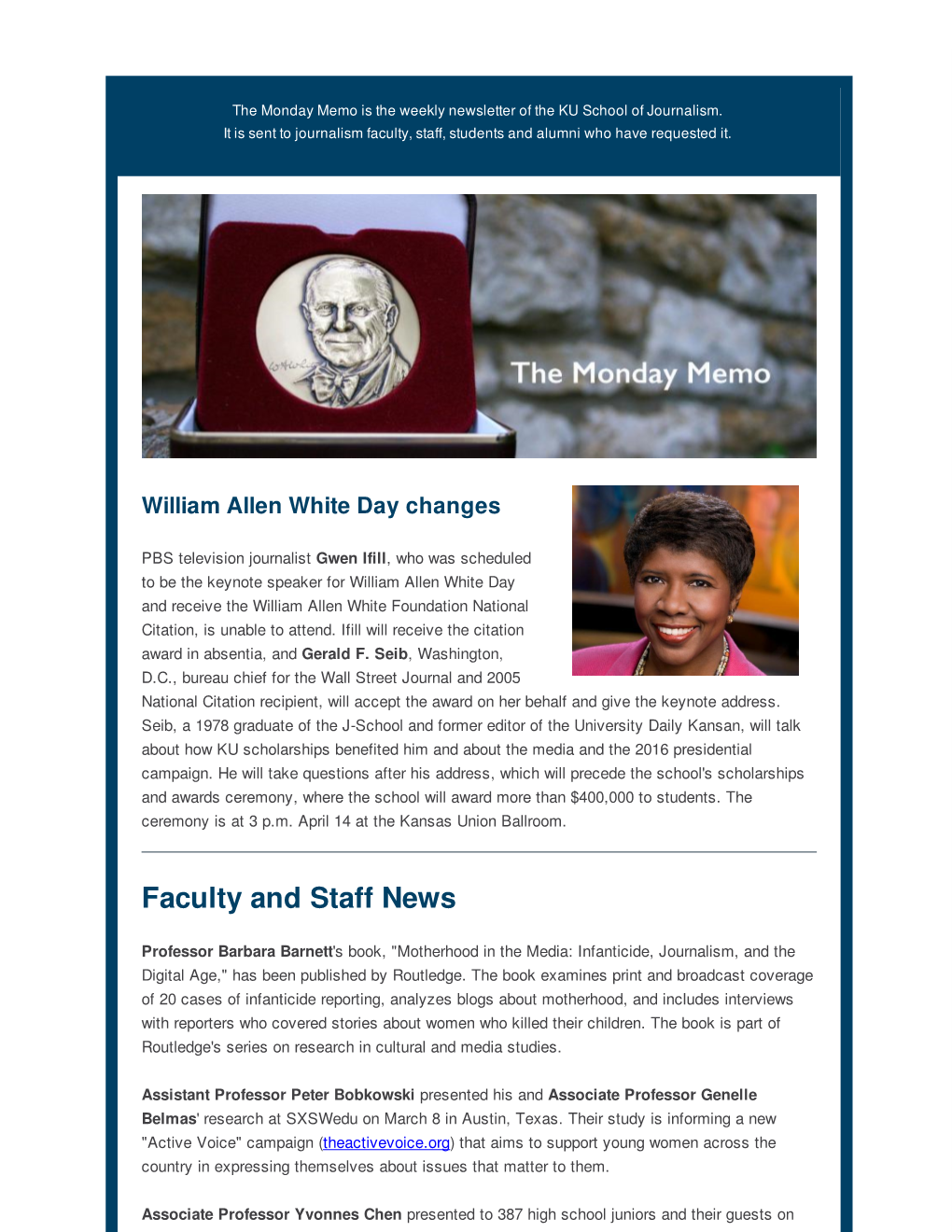 Faculty and Staff News