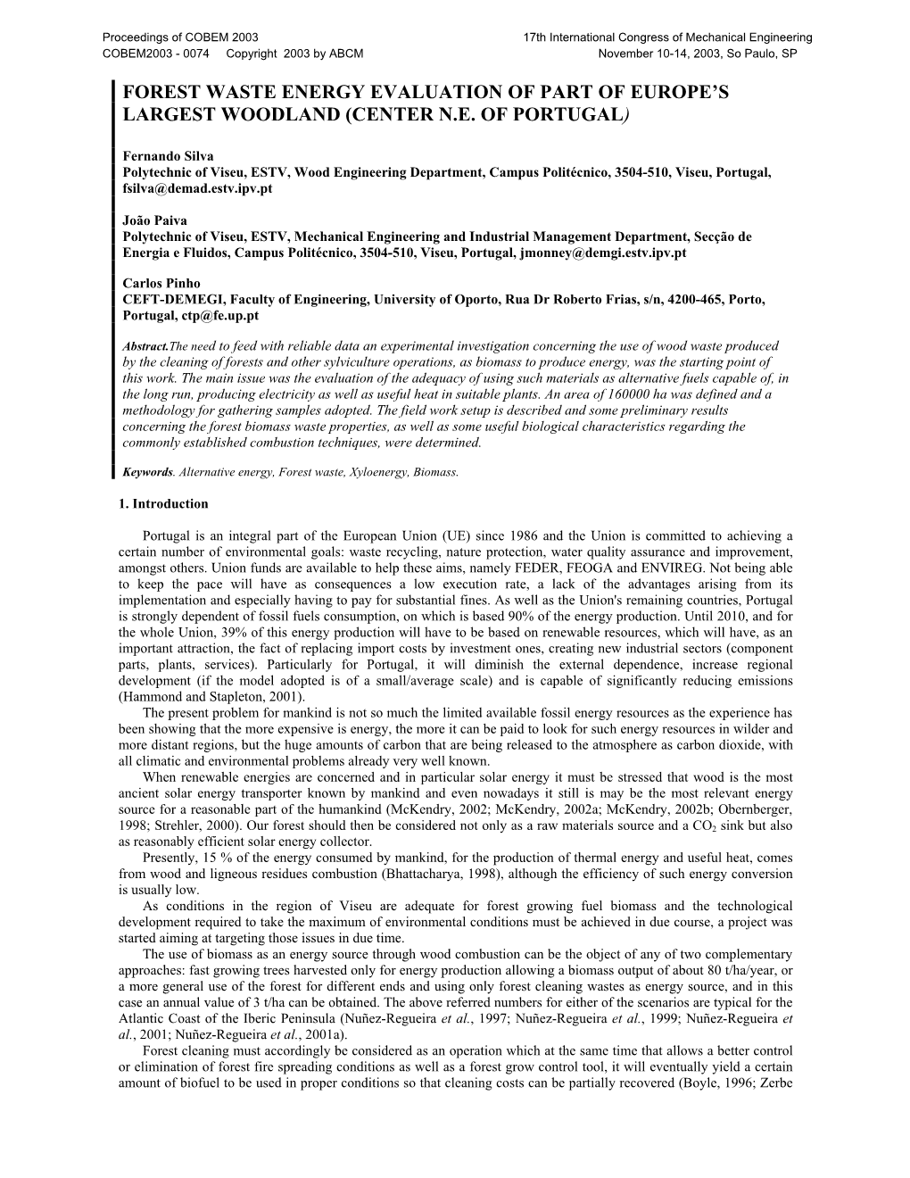 Forest Waste Energy Evaluation of Part of Europe’S Largest Woodland (Center N.E