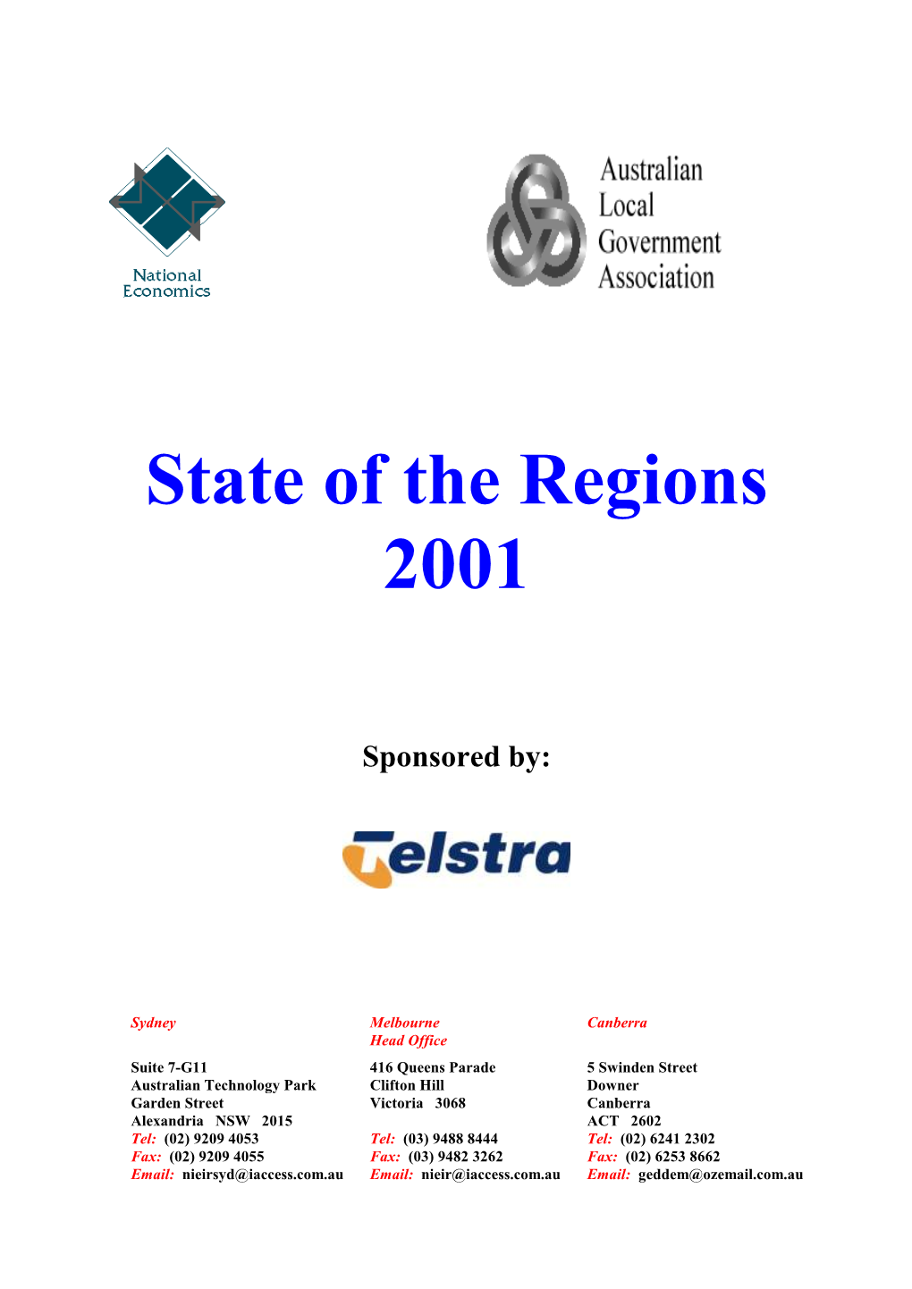 State of the Regions 2001