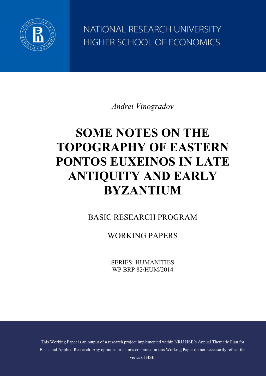 Some Notes on the Topography of Eastern Pontos Euxeinos in Late Antiquity and Early