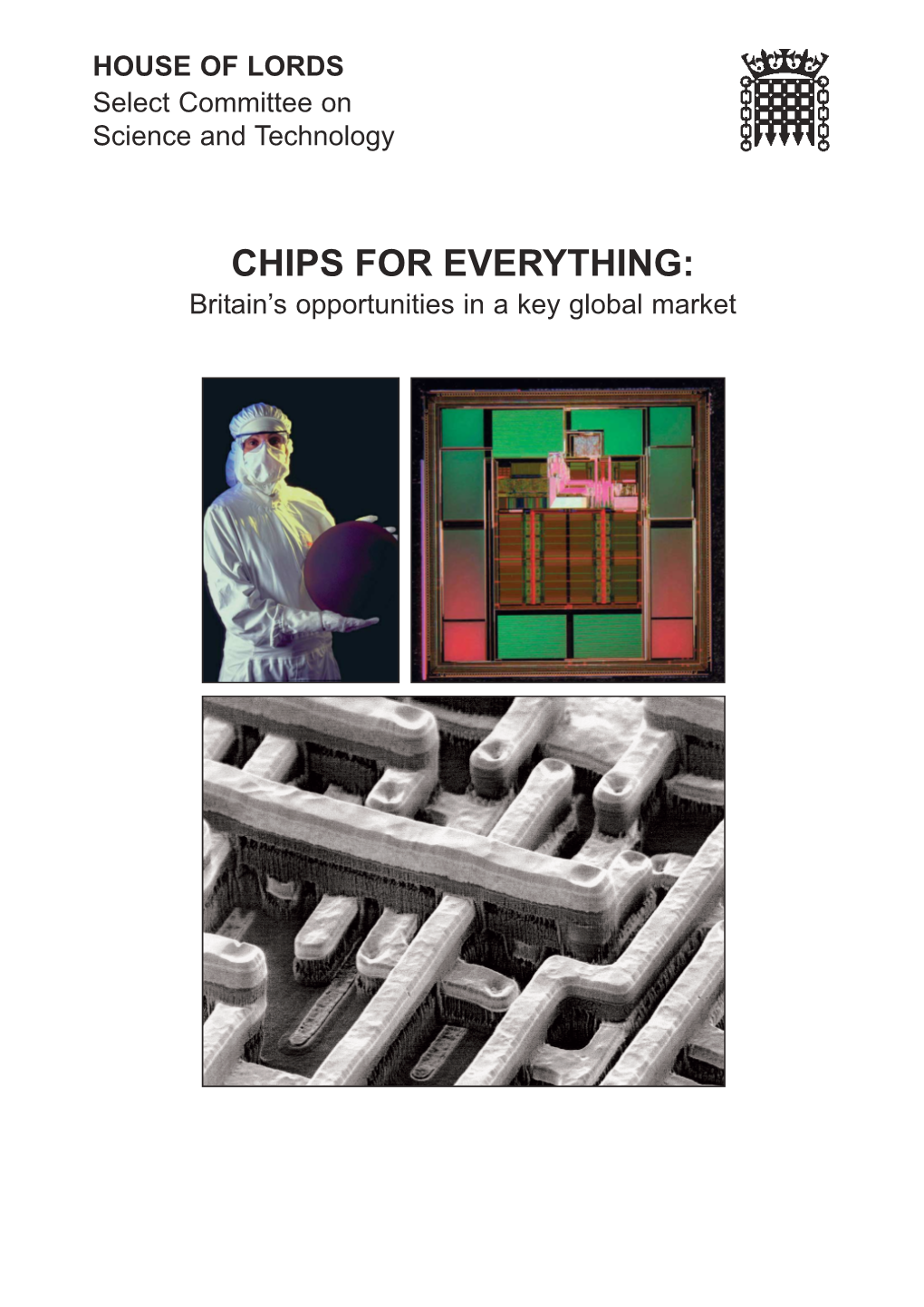 CHIPS for EVERYTHING: Britain’S Opportunities in a Key Global Market FRONT COVER (See Paragraphs 4.5 and 4.6)