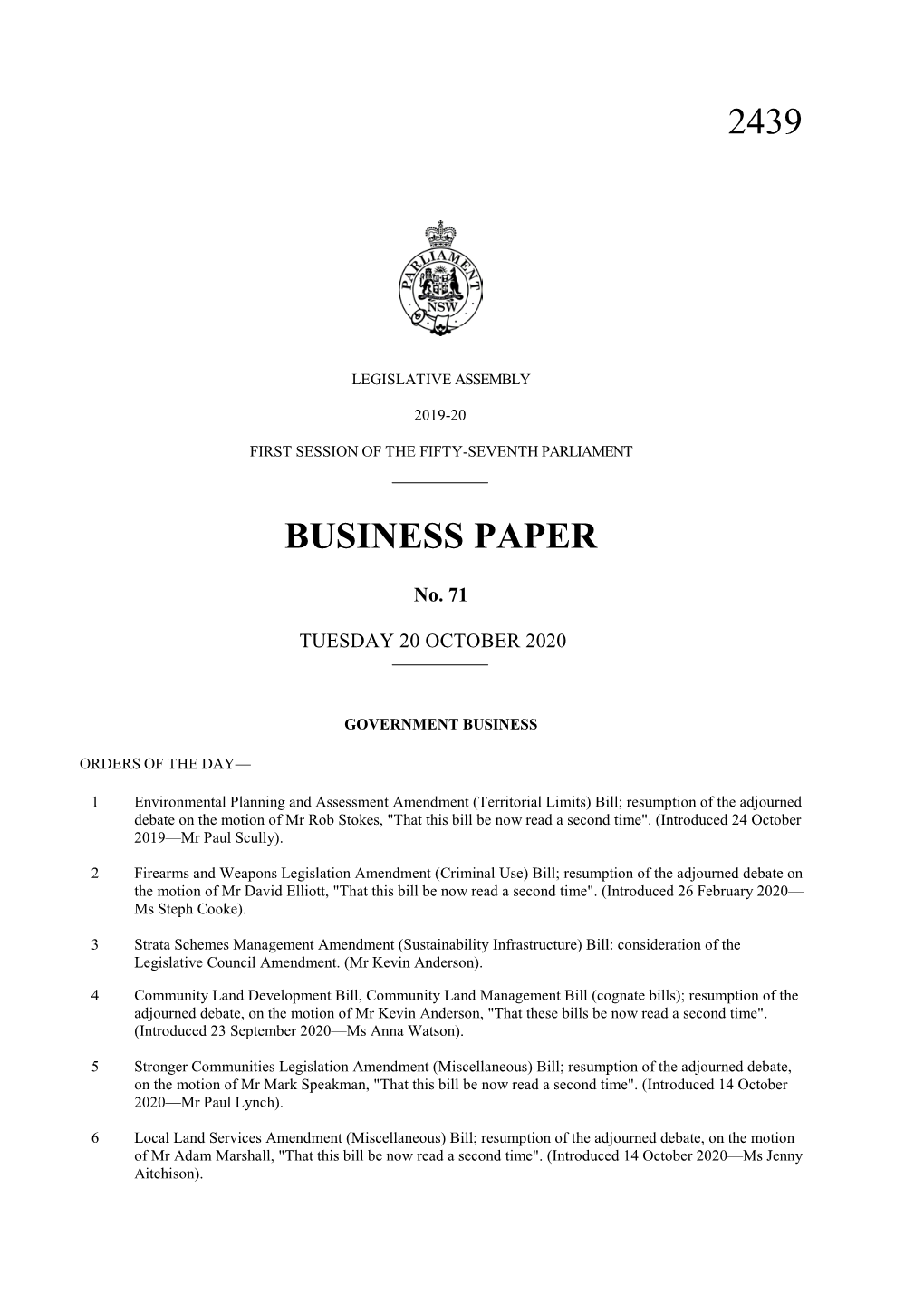 2439 Business Paper
