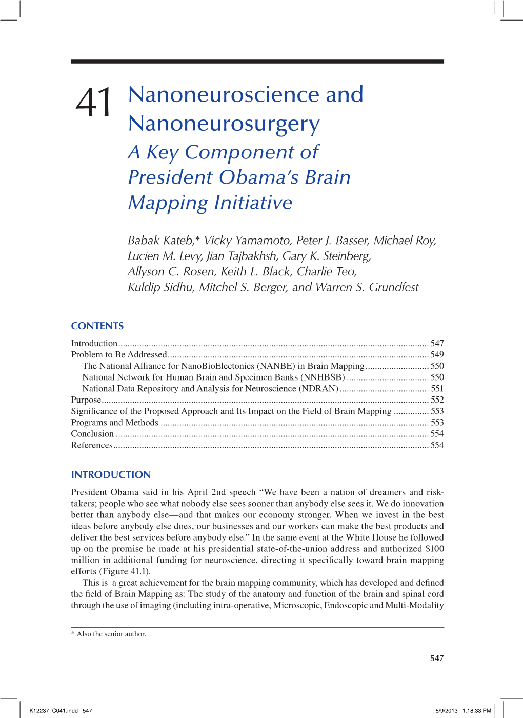 41 Nanoneuroscience and Nanoneurosurgery