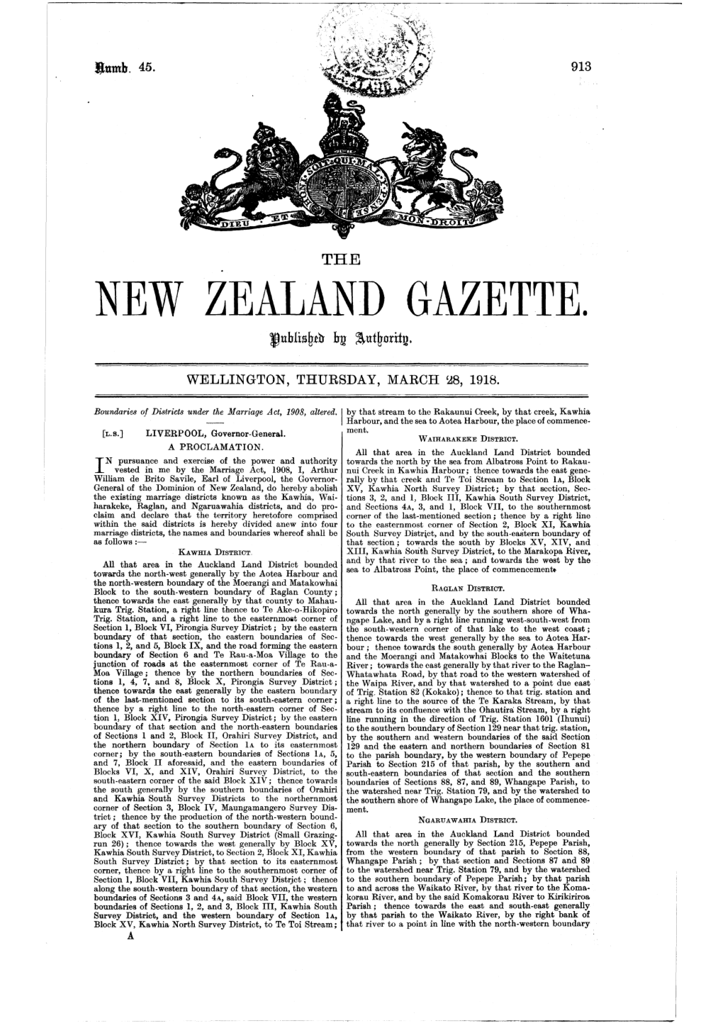 New Zealand Gazette