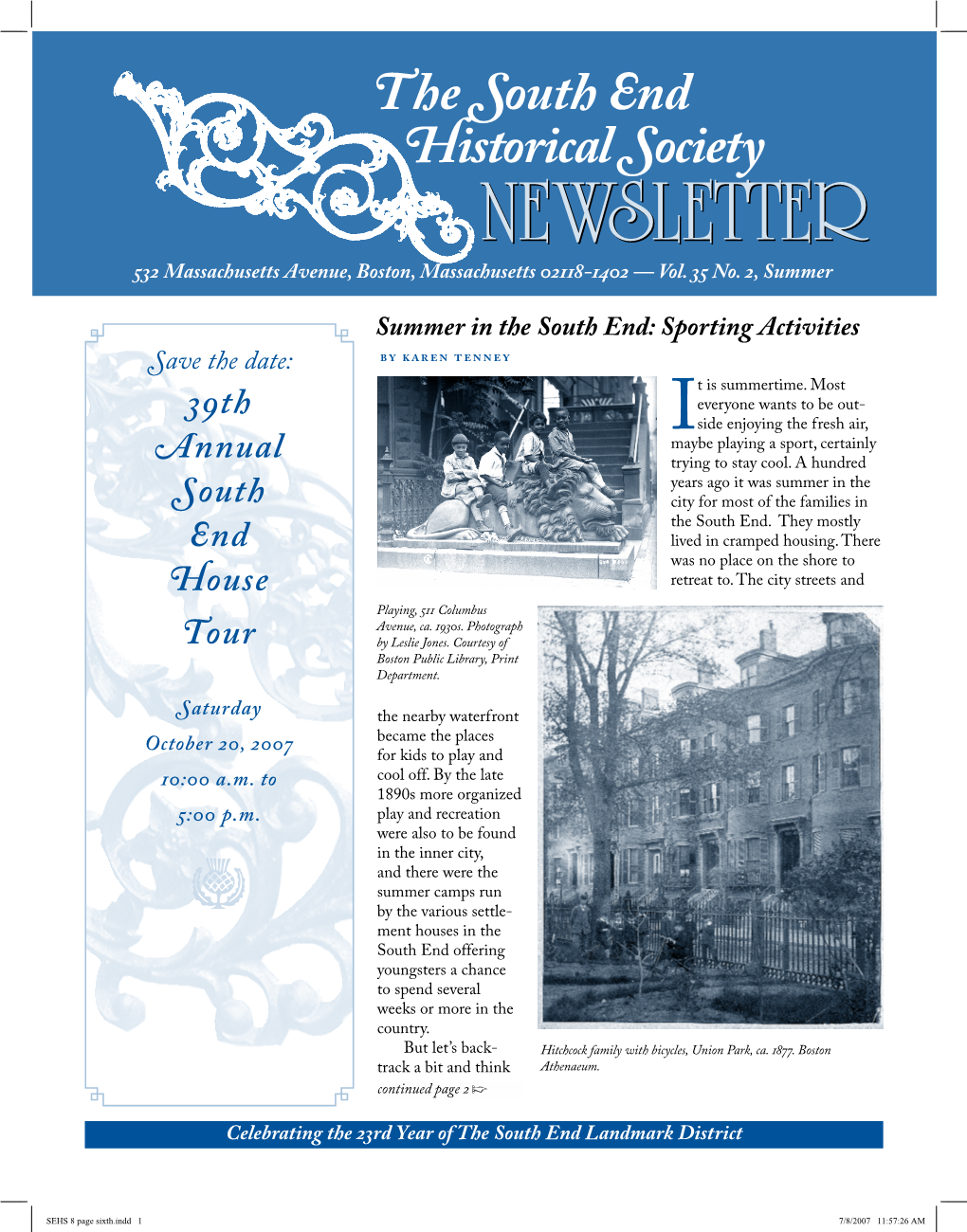 Summer 2007 Newsletter