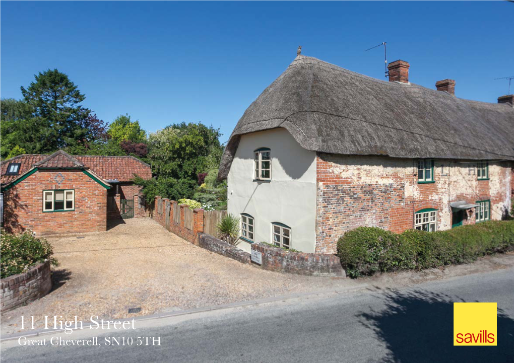 11 High Street Great Cheverell, SN10 5TH 11 High Street Great Cheverell, SN10 5TH a Charming Grade II Listed Cottage with Great Character
