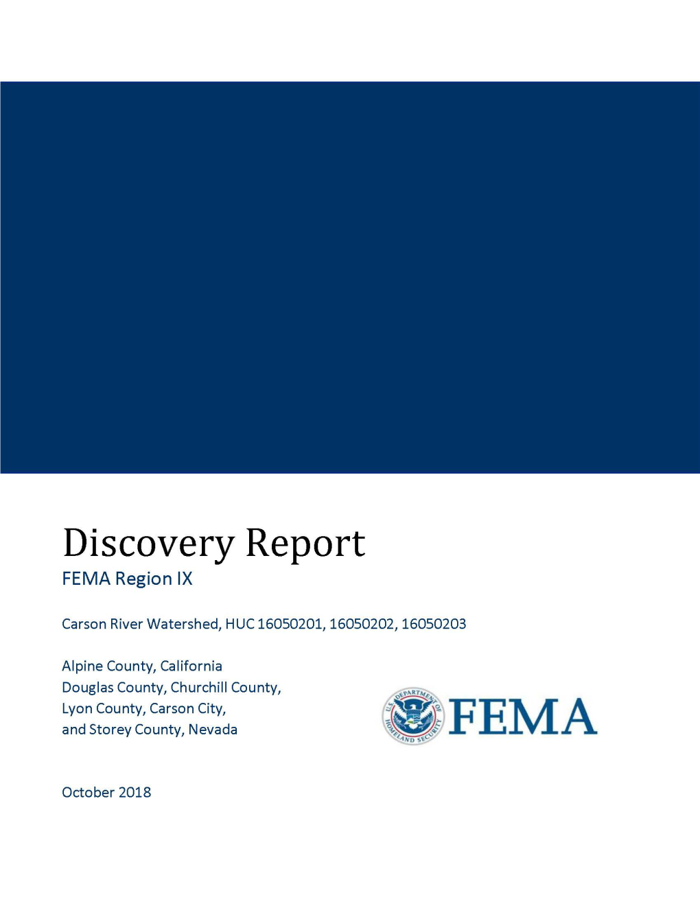 Carson River Watershed Discovery Report 2018