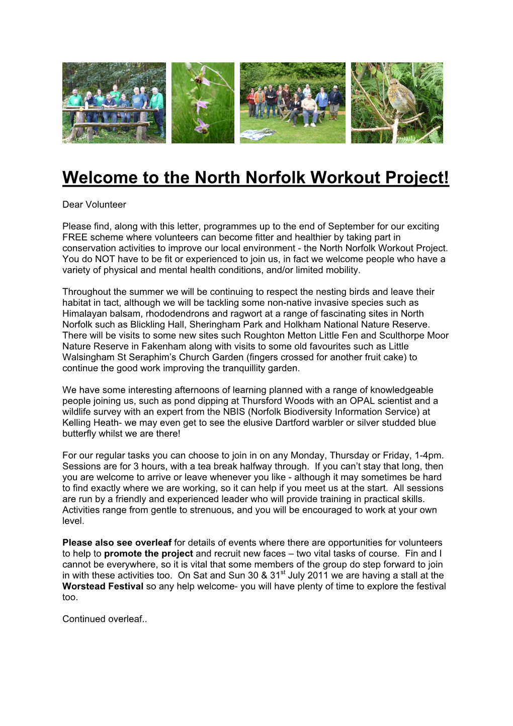 The North Norfolk Workout Project!