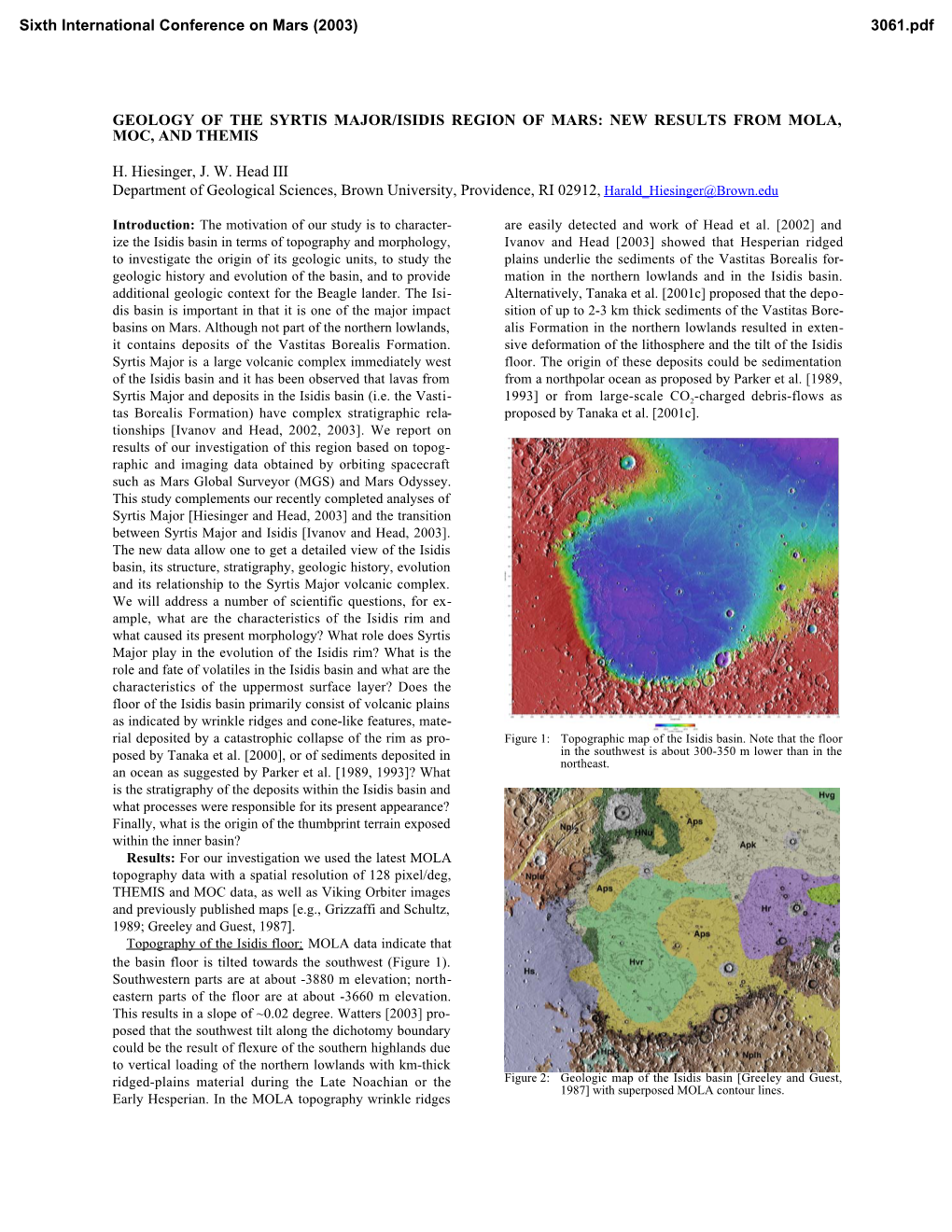 Geology of the Syrtis Major/Isidis Region of Mars: New Results from Mola, Moc, and Themis