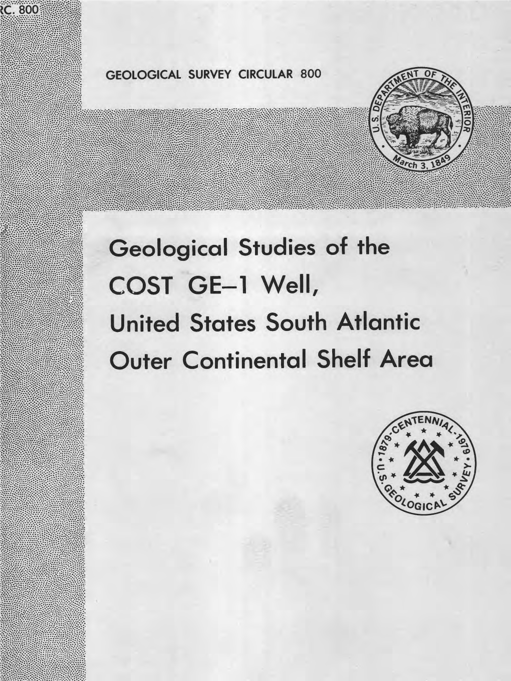 Geological Studies of the COST GE-1 Well, United States South Atlantic