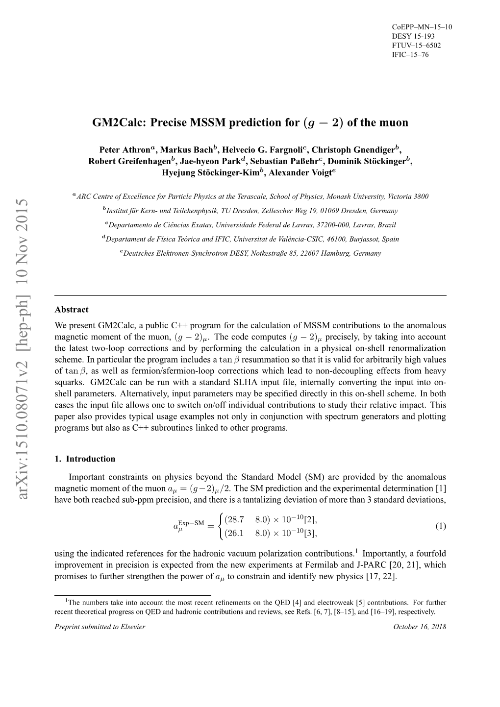 Precise MSSM Prediction for (G-2) of the Muon