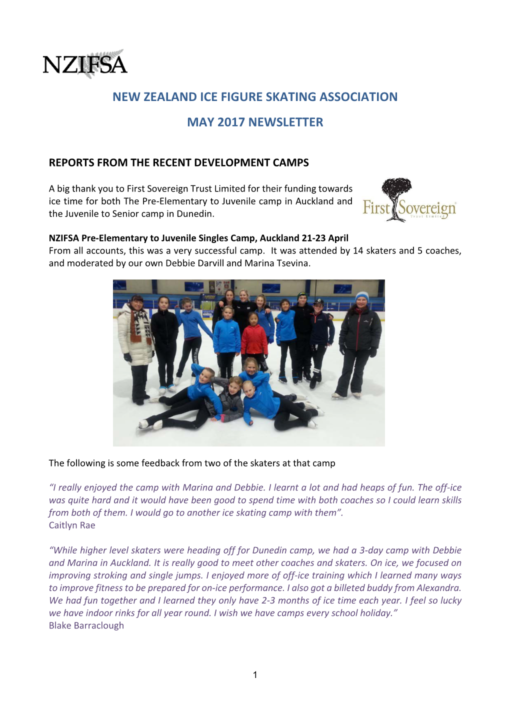 New Zealand Ice Figure Skating Association May 2017 Newsletter