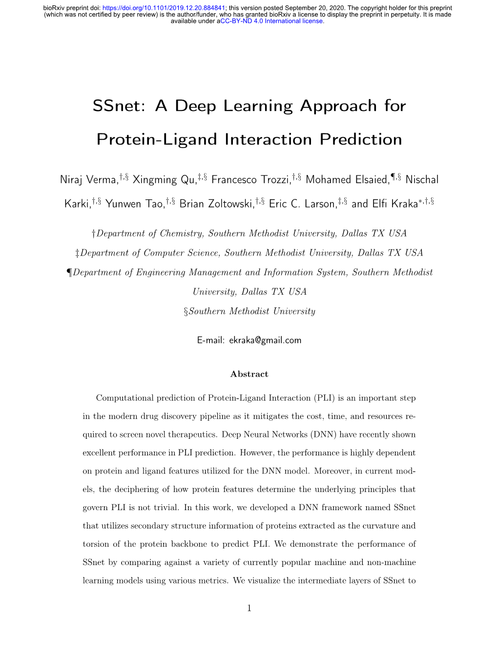 A Deep Learning Approach for Protein-Ligand Interaction Prediction