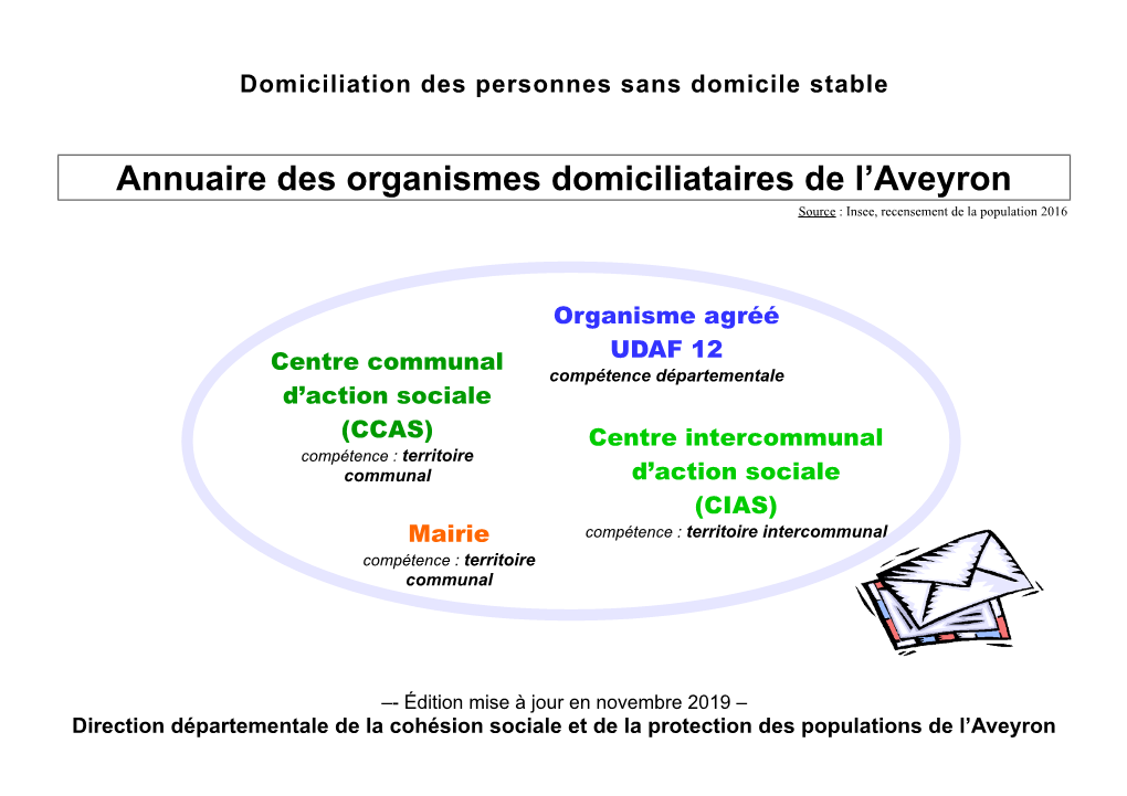 Annuaire Des Organismes Domiciliataires De L'aveyron