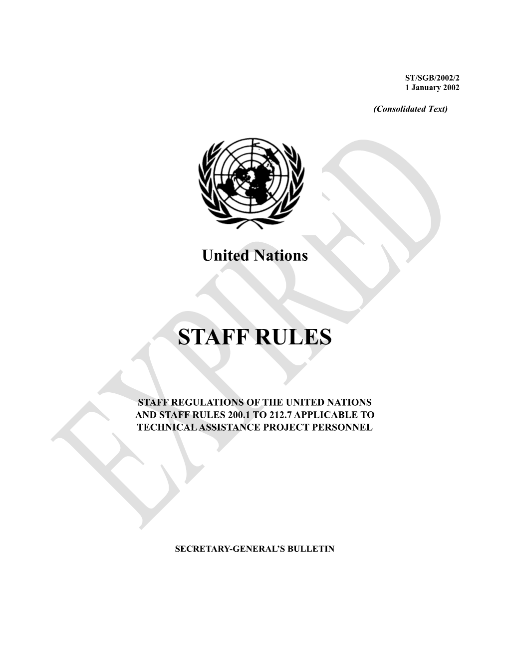 Staff Regulations of the United Nations
