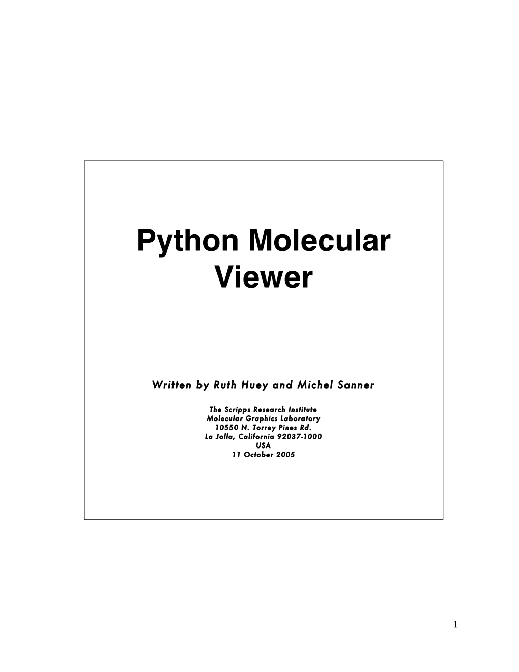 Python Molecular Viewer