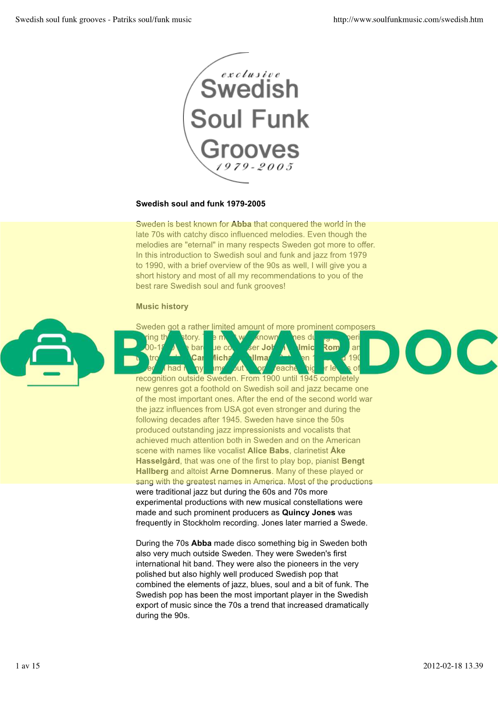 Swedish Soul Funk Grooves - Patriks Soul/Funk Music