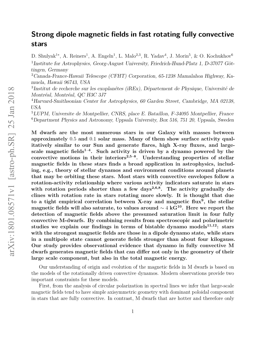 Strong Dipole Magnetic Fields in Fast Rotating Fully Convective Stars