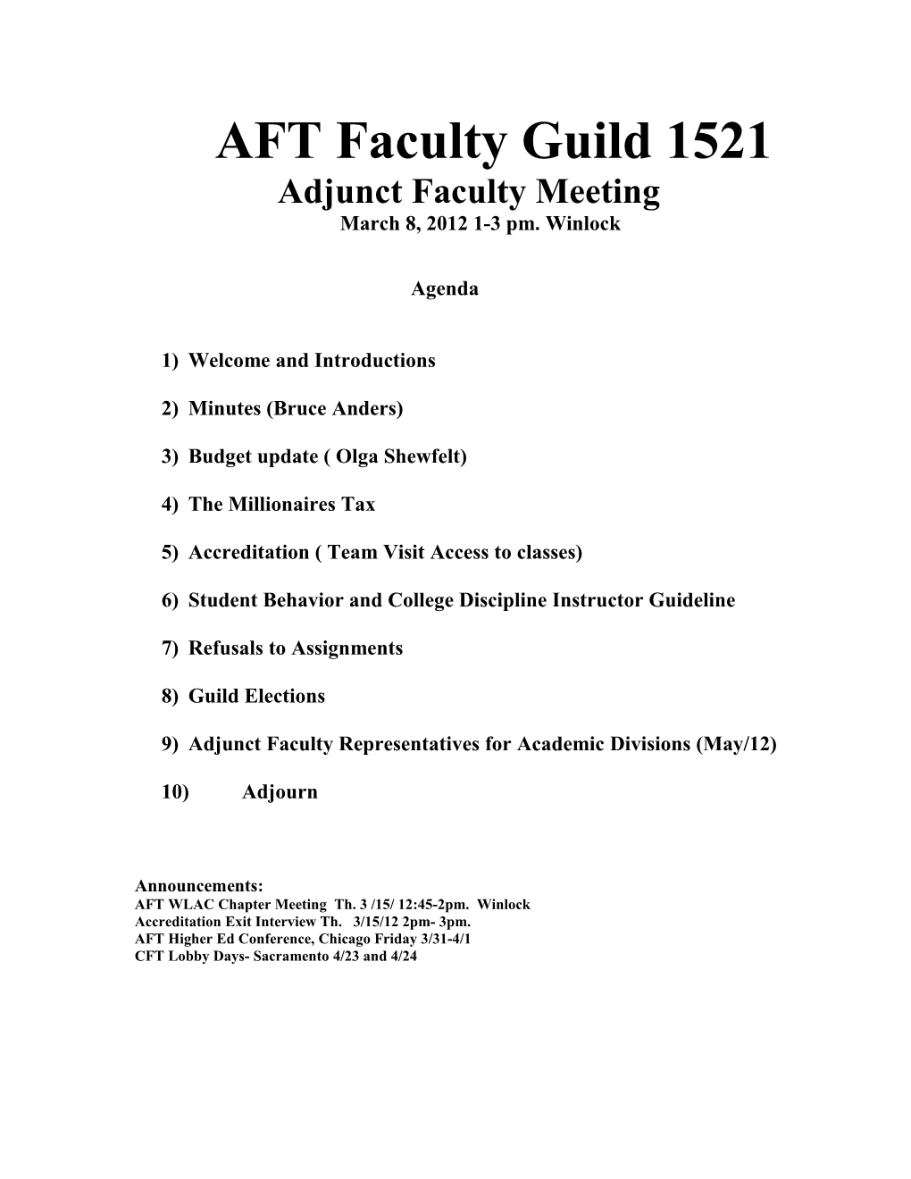 AFT Faculty Guild 1521