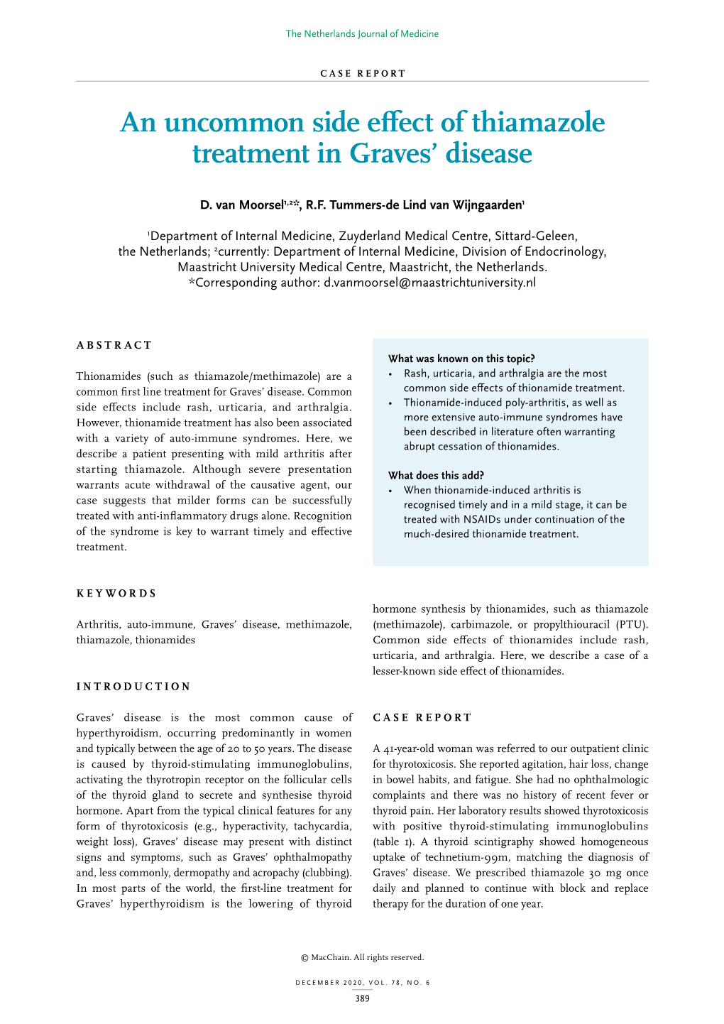 An Uncommon Side Effect of Thiamazole Treatment in Graves’ Disease