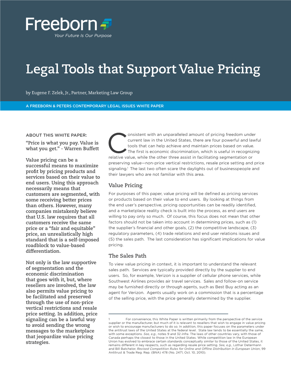 Legal Tools That Support Value Pricing