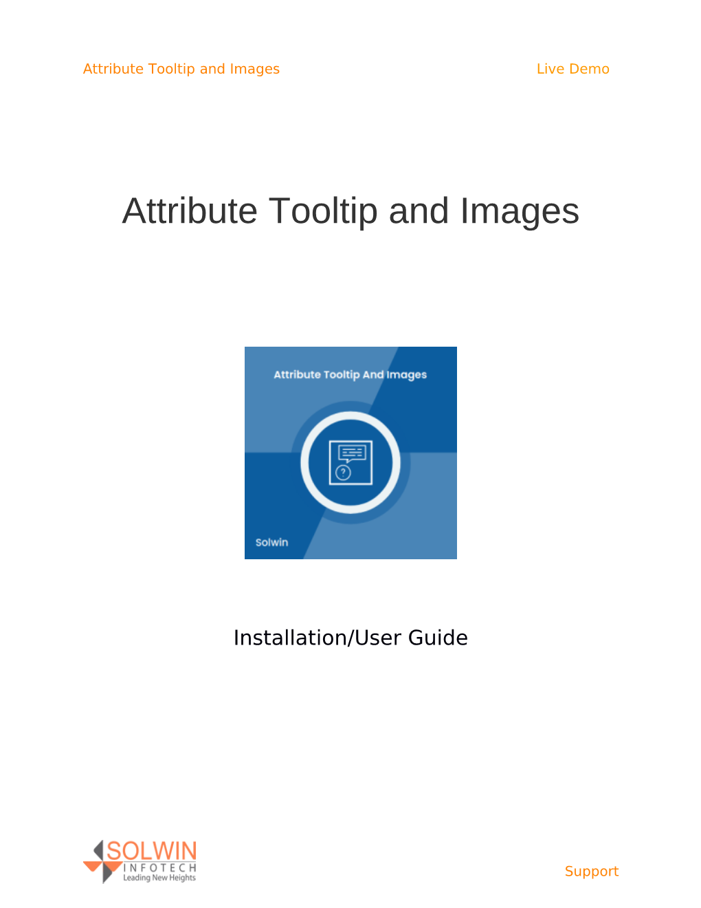 Attribute Tooltip and Images Live Demo