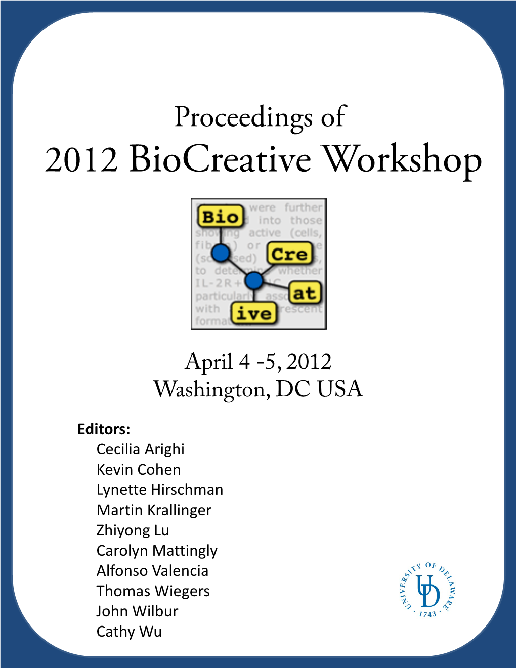 Biocreative 2012 Proceedings