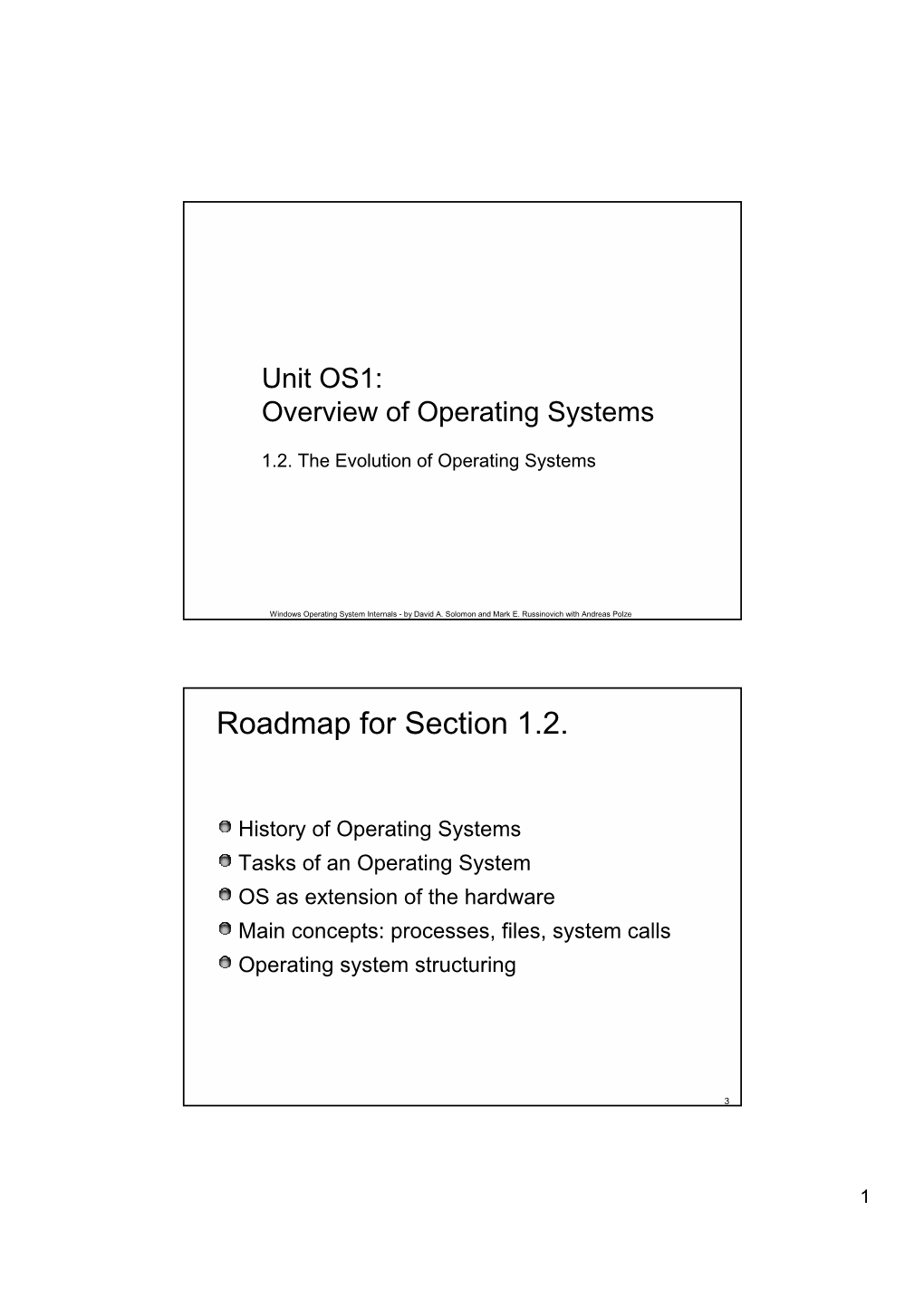 Roadmap for Section 1.2