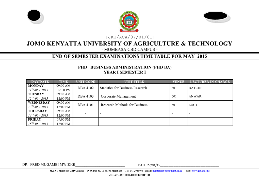 Jomo Kenyatta University of Agriculture & Technology