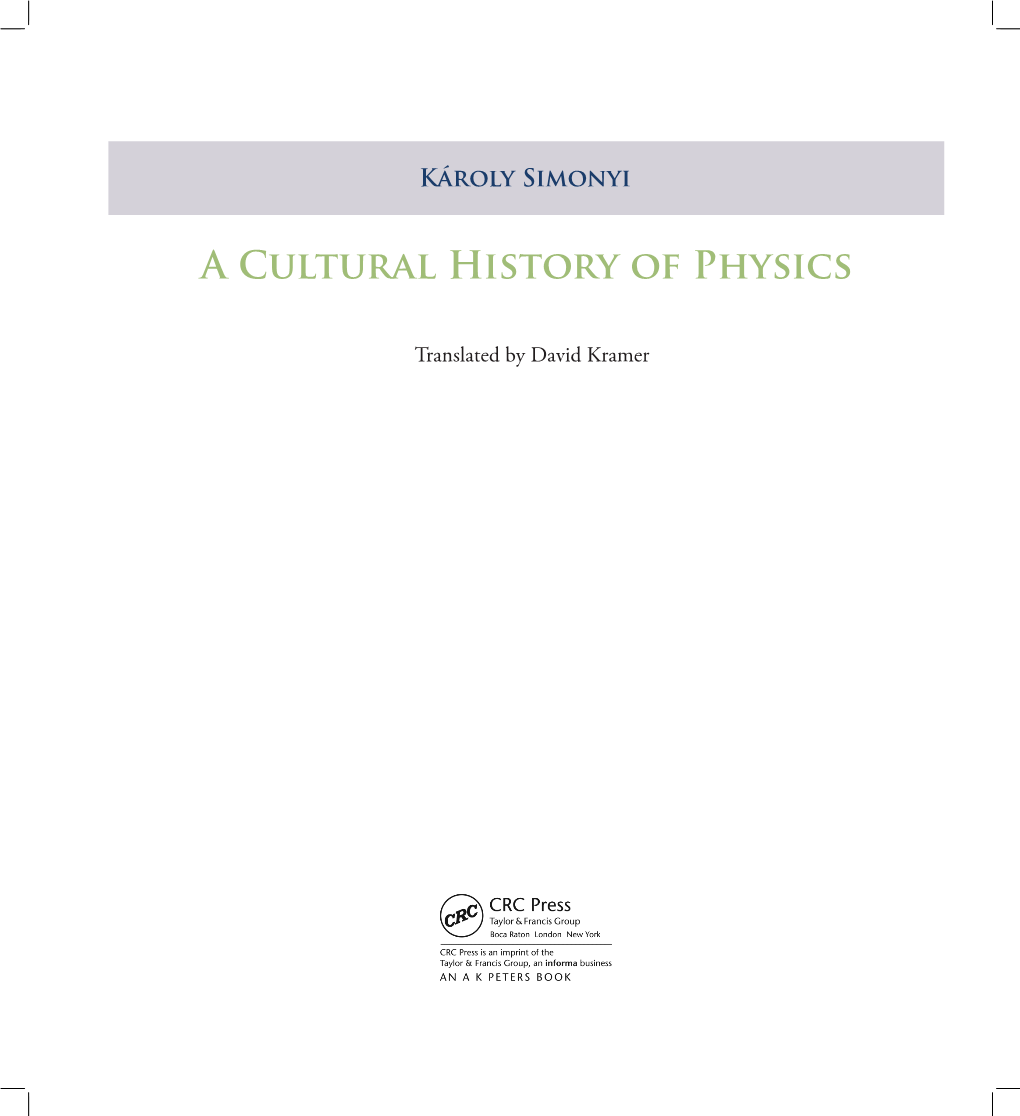 A Cultural History of Physics