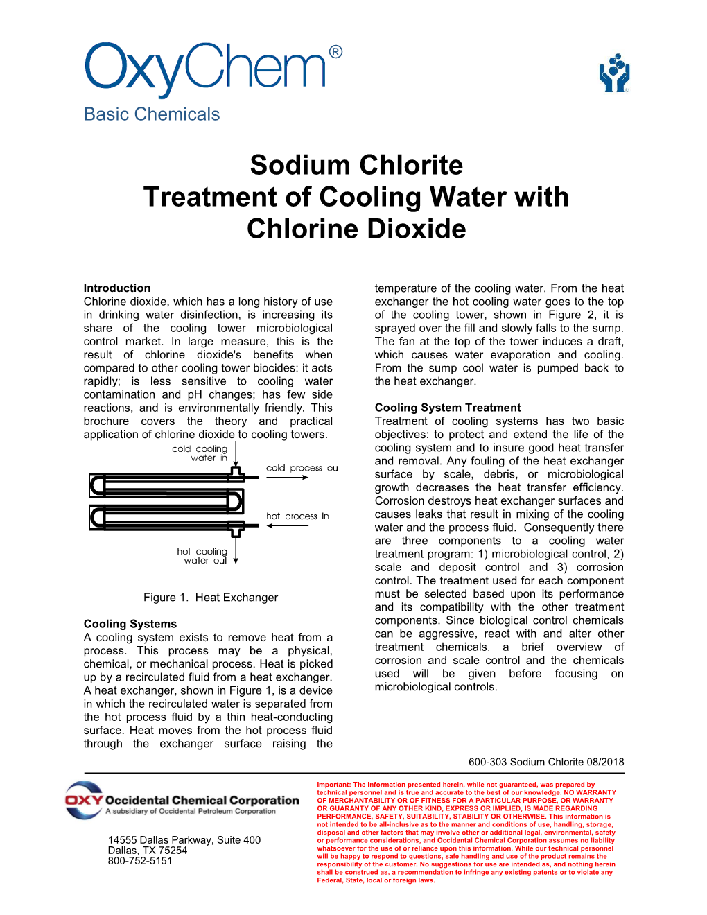 Sodium Chlorite Treatment of Cooling Water with Chlorine Dioxide