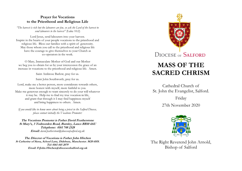 Mass of the Sacred Chrism
