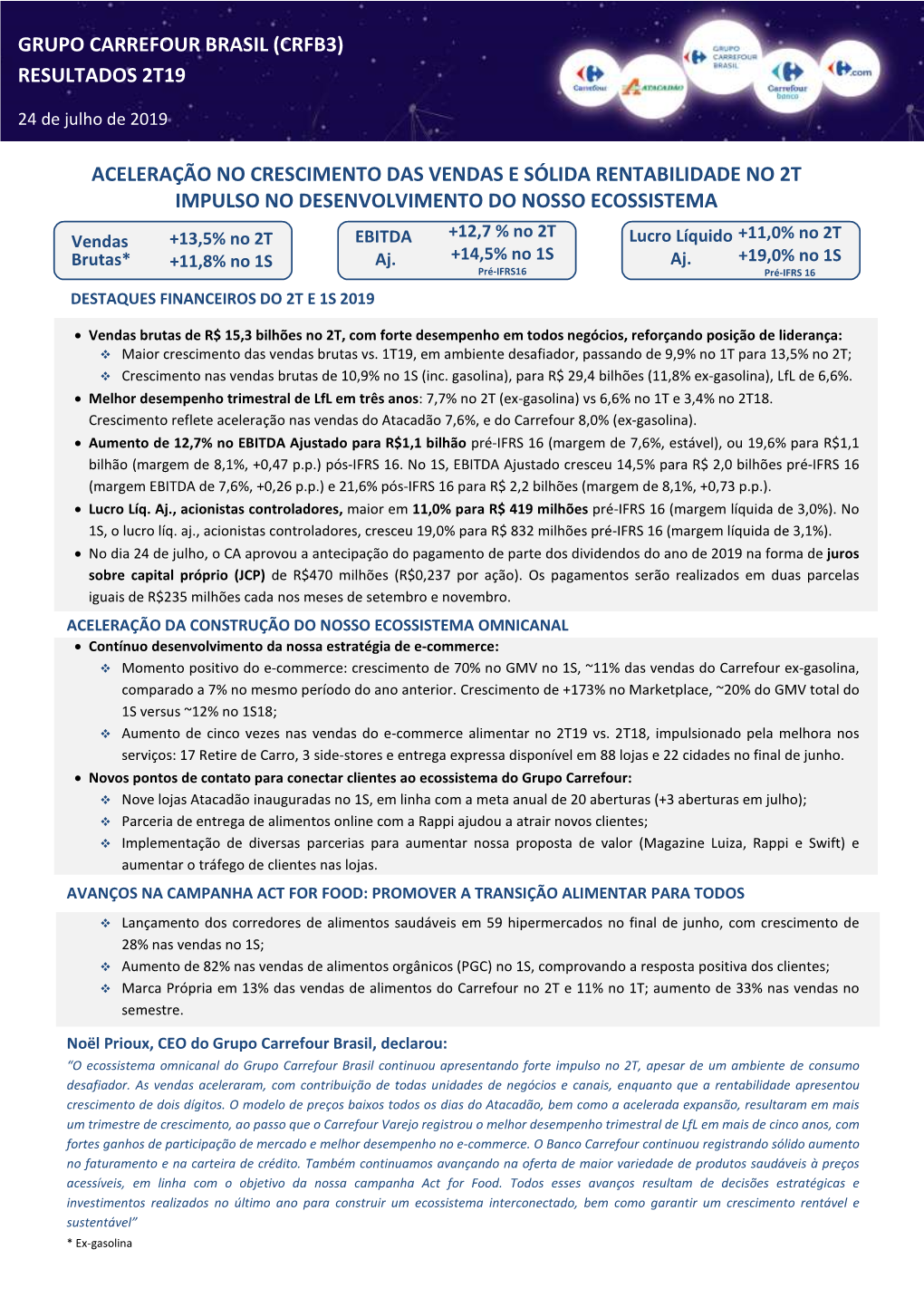 Crfb3) Resultados 2T19