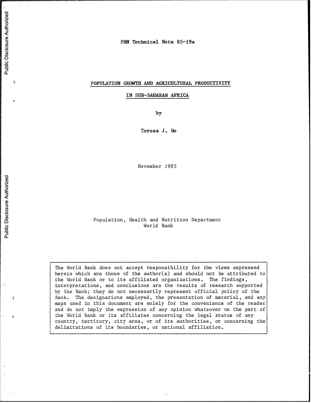 World Bank Document