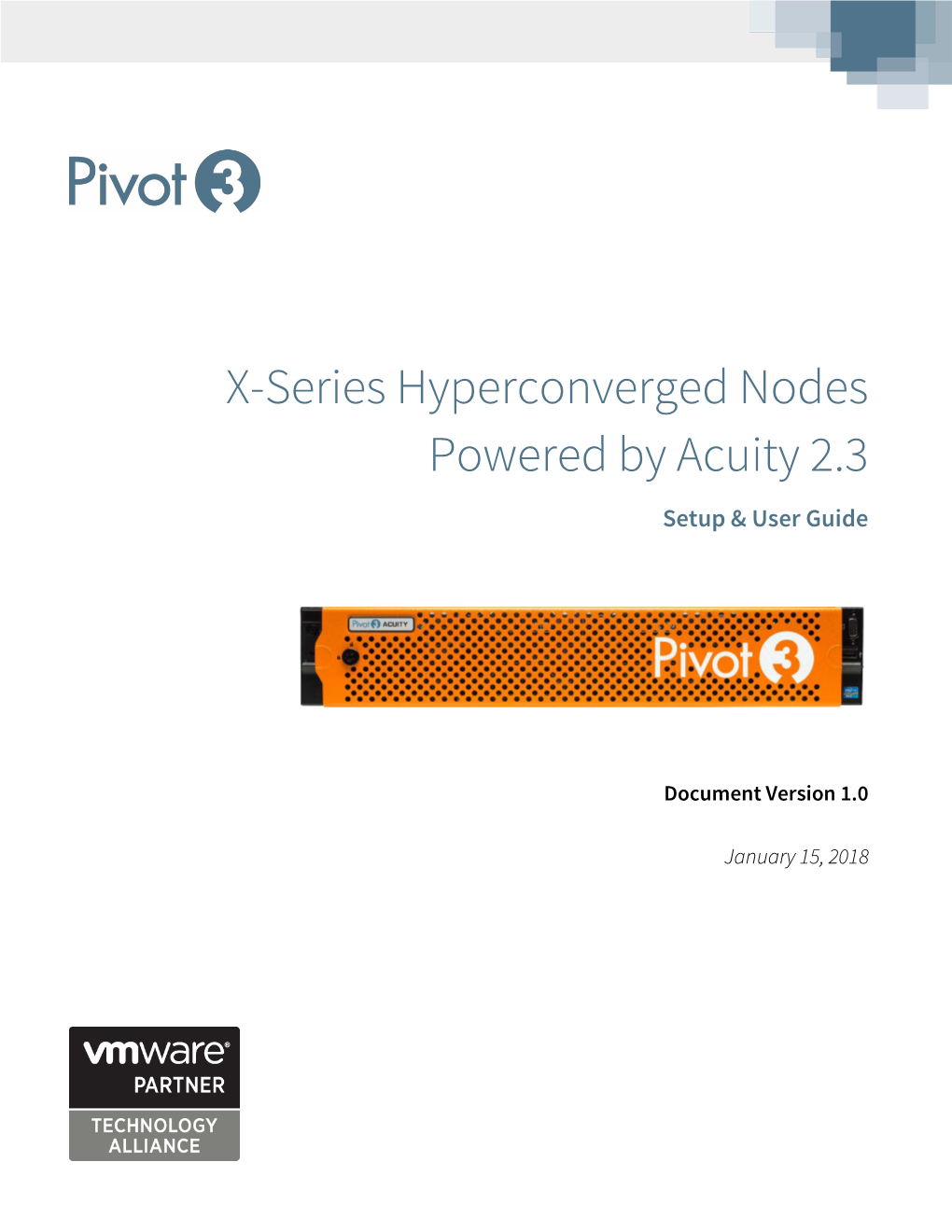 X-Series Hyperconverged Nodes Powered by Acuity 2.3 Setup & User Guide