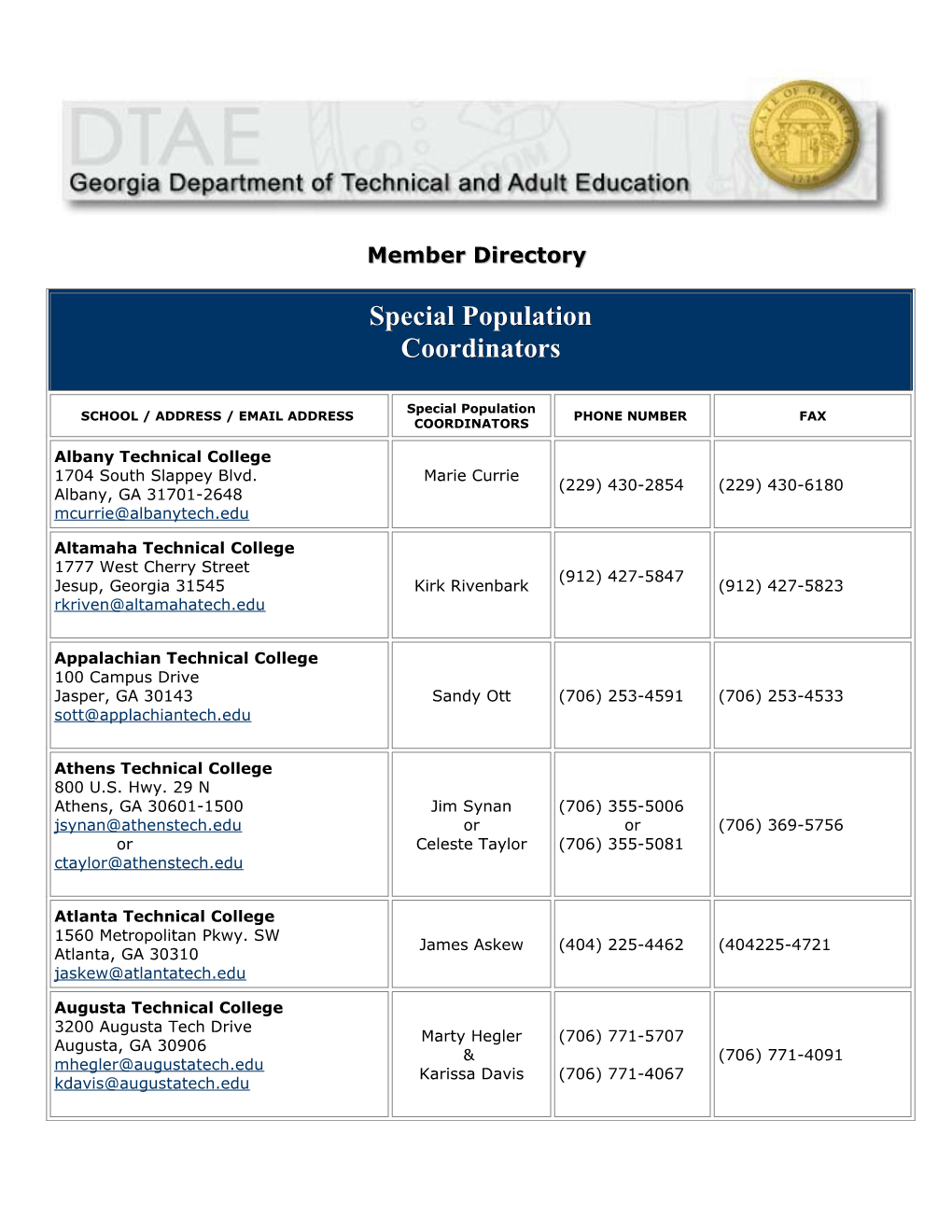 Member Directory