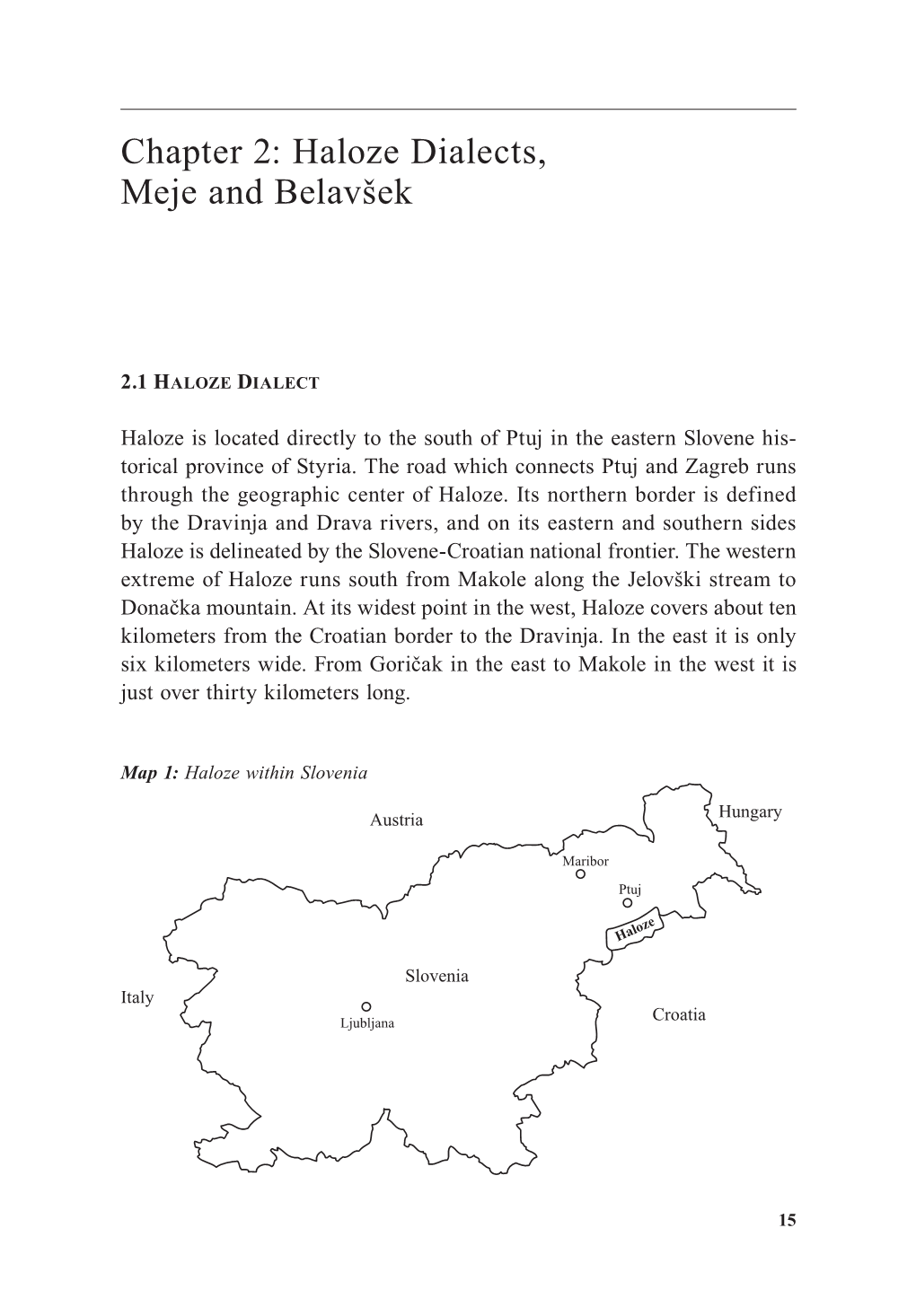 Haloze Dialects, Meje and Belavsek, 15-48