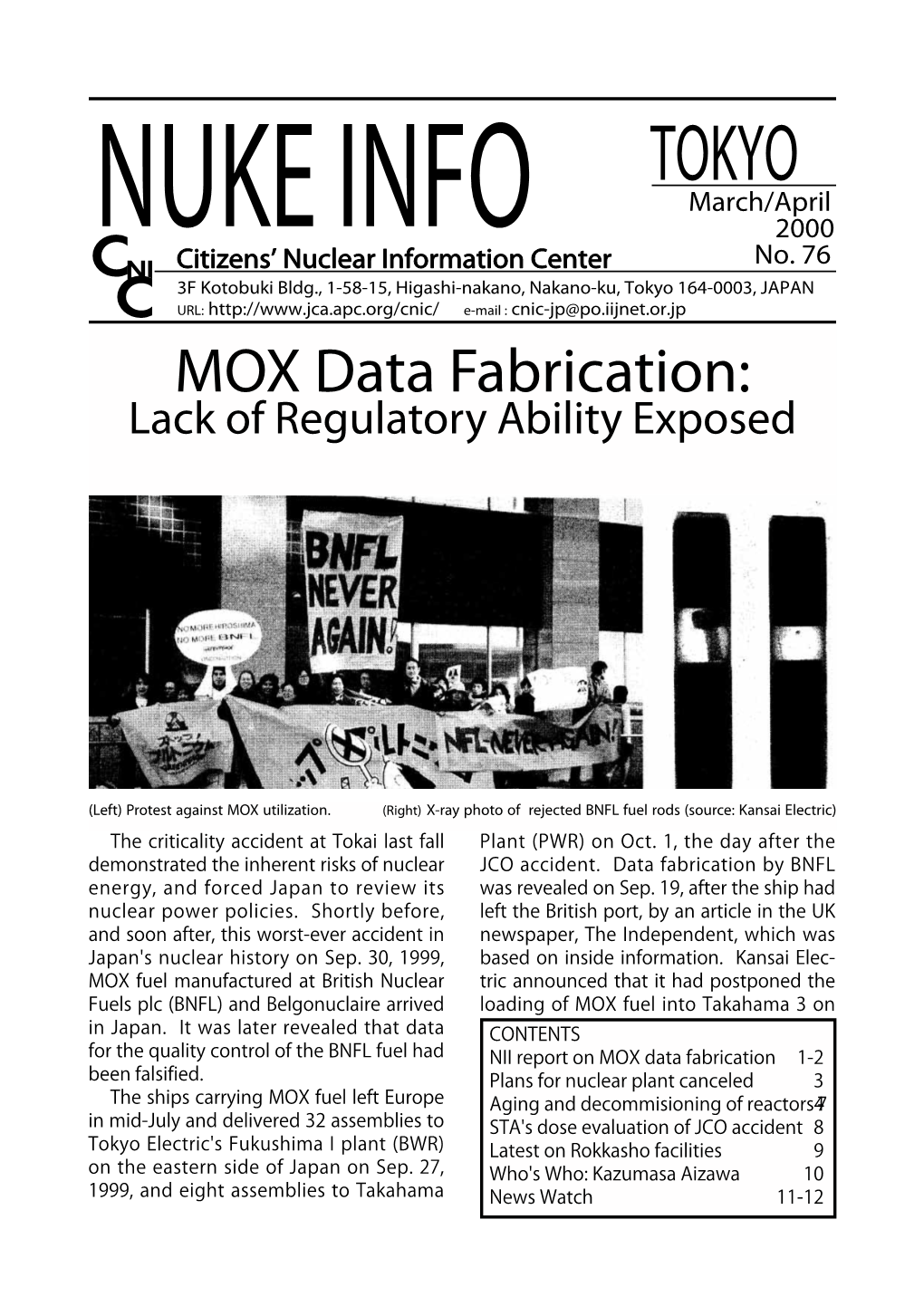 MOX Data Fabrication: Lack of Regulatory Ability Exposed